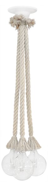 Φωτιστικό Οροφής Τρίφωτο Heronia Macrame 31-1076 Rope/White