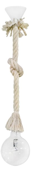 Φωτιστικό Οροφής Μονόφωτο Heronia Macrame 31-1077 Rope/White