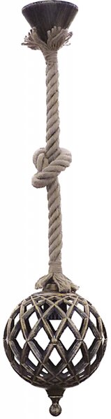 Φωτιστικό Οροφής Μονόφωτο Heronia Helios 520 31-0160 Bronze/Rope