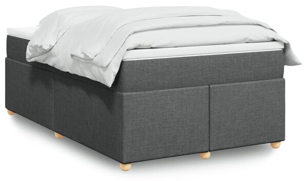 VidaXL Κρεβάτι Boxspring με Στρώμα Σκούρο Γκρι 120x190 εκ Υφασμάτινο