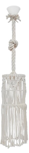 Φωτιστικό Οροφής Μονόφωτο Heronia Macrame 01 Handmade 31-1059 Rope/White