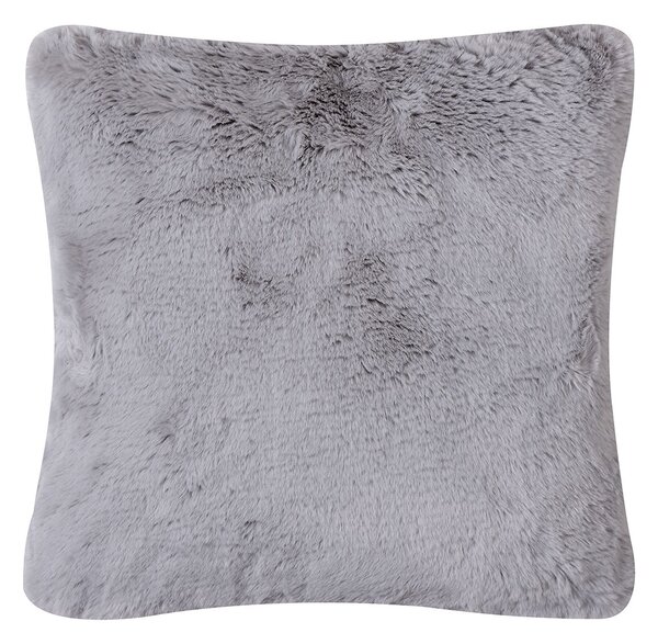 Γούνινο Διακοσμητικό Μαξιλάρι (45x45) Silk Fashion Rabbit Fur Grey