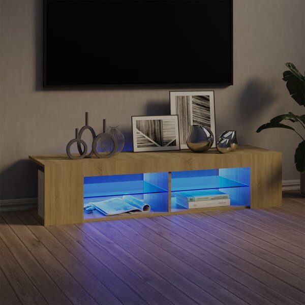 VidaXL Έπιπλο Τηλεόρασης με LED Sonoma Δρυς 135x39x30 εκ