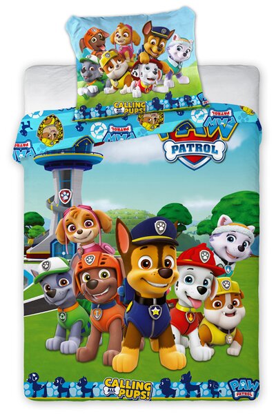 Παπλωματοθήκη Κούνιας (Σετ 100x135) 2 Όψεων Viopros Paw Patrol 60