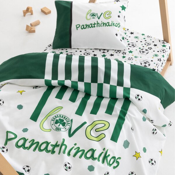 Σεντόνια Κούνιας (Σετ) Palamaiki Panathinaikos FC11 ΜΕ ΛΑΣΤΙΧΟ 70x170+15