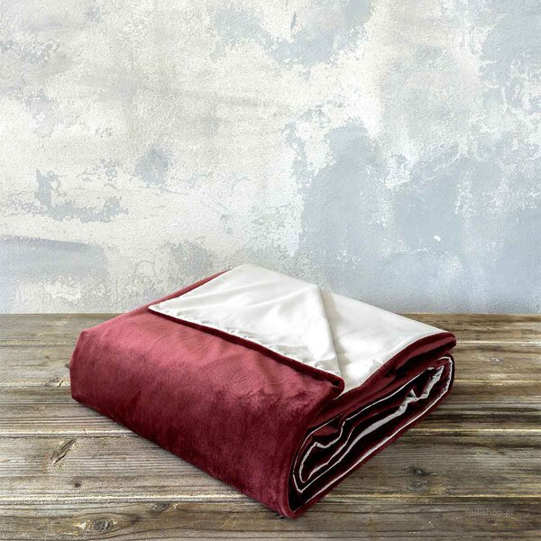 Παπλωματοθήκη Βελουτέ Μονή (160x240) Nima Bed Linen Nuan WINE RED