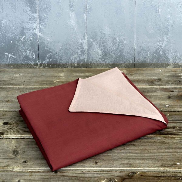 Παπλωματοθήκη King Size (240x260) 2 Όψεων Nima Bed Linen Colors AW2022 WINE RED/DUSTY PINK