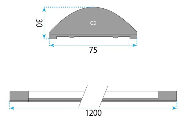Λάμπα LED JNH055-35N Black 120 cm