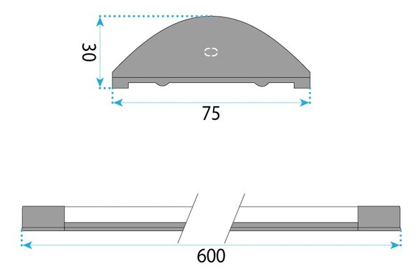 Λάμπα LED JNH053-18N Black 60 cm