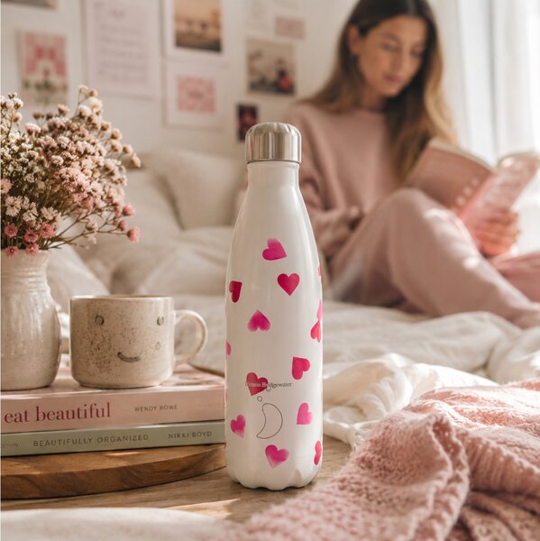 Μπουκάλι Θερμός Original Emma Bridgewater Chilly's με χωρητικότητα 500ml και διατήρηση θερμοκρασίας 12h ζεστό / 24h κρύο - Hearts