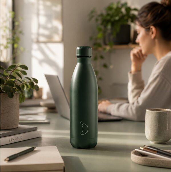 Mπουκάλι Θερμός Chilly's με χωρητικότητα 750ml και διατήρηση θερμοκρασίας 12h ζεστό / 24h κρύο - Green