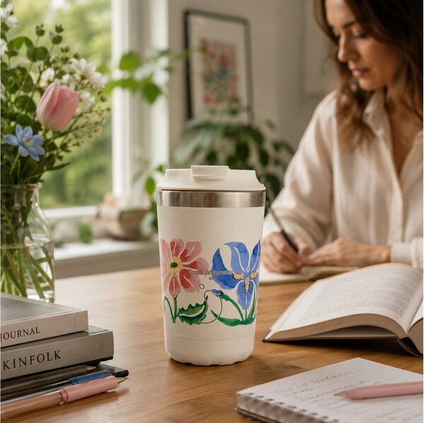 Ποτήρι Θερμός Emma Bridgewater Chilly's με χωρητικότητα 340ml και διατήρηση θερμοκρασίας 6h ζεστό - Spring Flowers