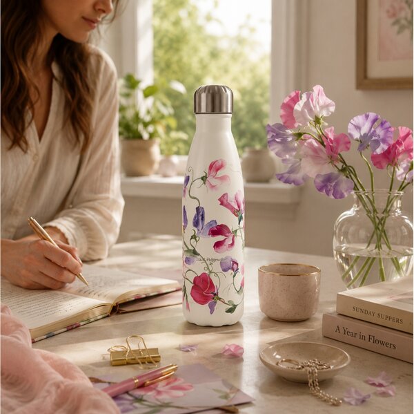 Μπουκάλι Θερμός Original Emma Bridgewater Chilly's με χωρητικότητα 500ml και διατήρηση θερμοκρασίας 12h ζεστό / 24h κρύο - Sweet Peas