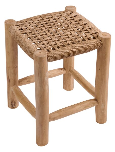 Σκαμπό NOOR Φυσικό 35 x 35 x 47, Χρώμα: Φυσικό, Υλικό: TEAK