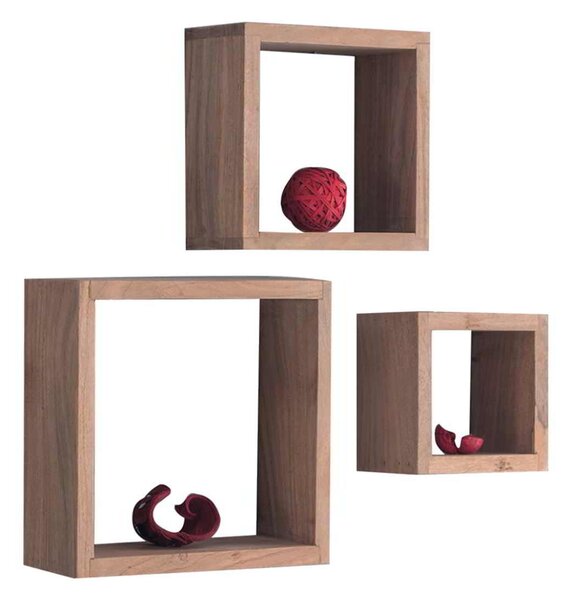 Set Ράφια TRIO Ακακία Φυσικό 25x25x10/20x20x10/15x15x10cm