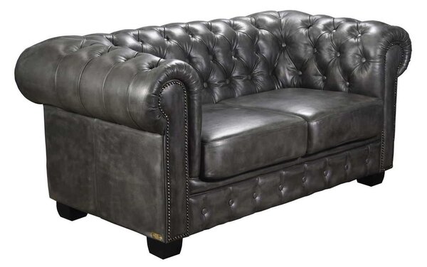 2θεσ.Δέρμα CHESTERFIELD 689 Antique Grey