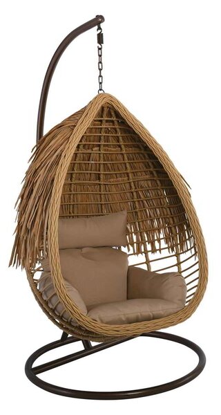 TROPIC Κρεμαστή SALSA Πολυθ.Steel Brown/Wicker Φυσικό/Μαξ.Μπεζ Φ105x197cm