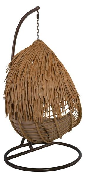 TROPIC Κρεμαστή SALSA Πολυθ.Steel Brown/Wicker Φυσικό/Μαξ.Μπεζ Φ105x197cm