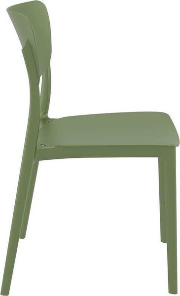 Καρέκλα Πολυπροπυλενίου Monna Olive Green 45Χ53Χ82εκ