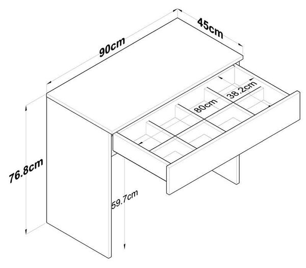 Τουαλέτα Artemisia pakoworld λευκό 90x45x76.8εκ