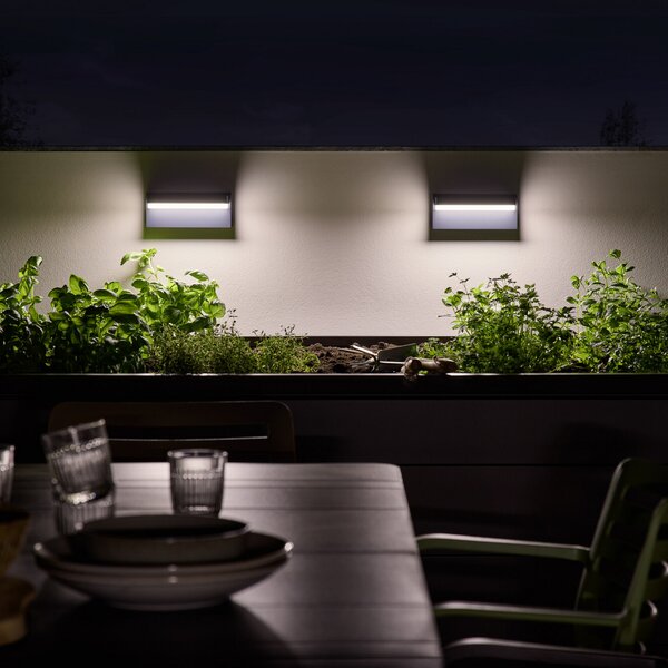 OSRAM Λάμπα LED εξωτερικού χώρου ENDURA STYLE ROBUST σκούρο γκρι IP54, Γκρι, Αλουμίνιο, σύγχρονο, Πρίζα τοίχου κάτω