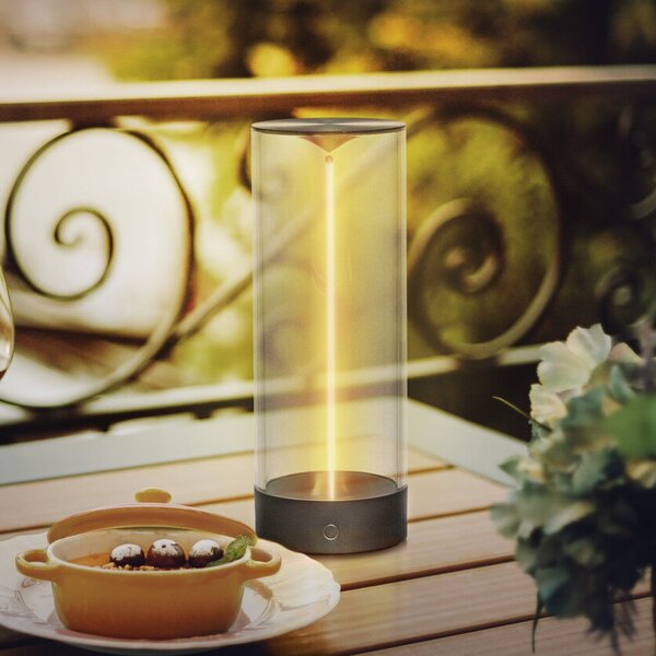 OSRAM Φωτιστικό τραπεζιού με μπαταρία ENDURA STYLE DECOR FILAMENT γκρι, IP54, ρυθμιζόμενος, Γκρι, Πλαστικό, σύγχρονο