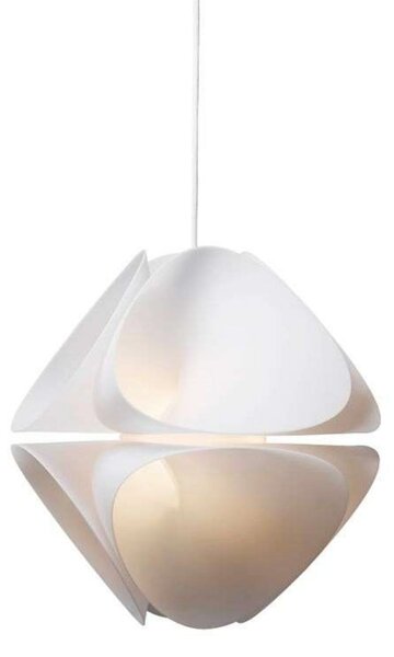 FRANDSEN Κρεμαστό φωτιστικό Nova, λευκό οπαλίνα, Ø 52 cm, E14, ρυθμιζόμενος, Λευκό, Σαλόνι / τραπεζαρία, Πλαστικό, σύγχρονο