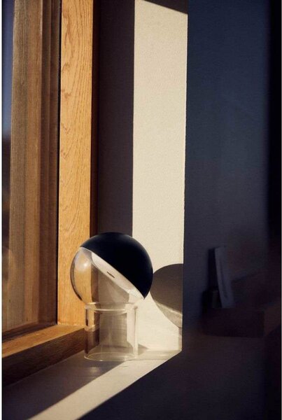 FRANDSEN LED φορητή επιτραπέζια λάμπα Pila, μαύρη, 20 cm, ρυθμιζόμενη ένταση, ρυθμιζόμενος, Μαύρο, Σαλόνι / τραπεζαρία, Πλαστικό, σύγχρονο