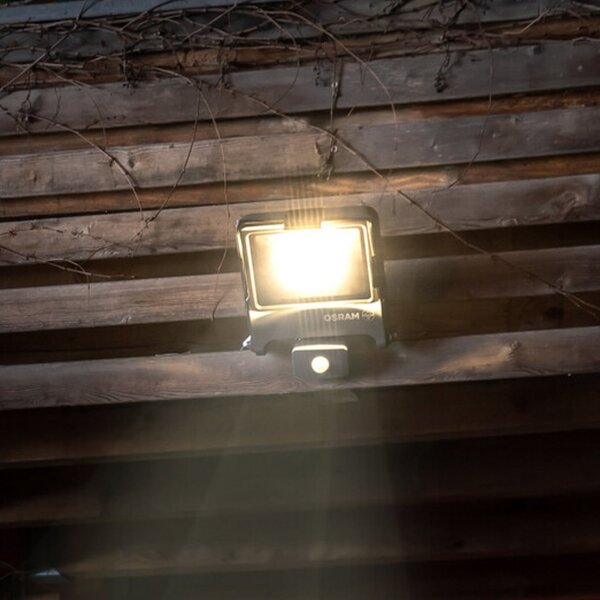 OSRAM Εξωτερικός προβολέας ENDURA FLOOD, γκρι, αισθητήρας 50 W 840 IP44, Γκρι, Αλουμίνιο
