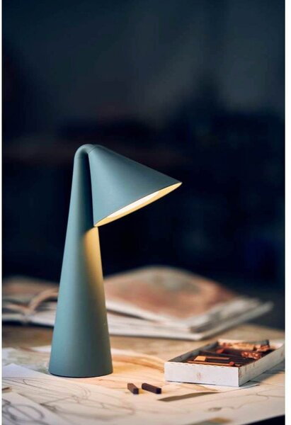FRANDSEN LED φορητή επιτραπέζια λάμπα Ami, πράσινη, 32 cm, ρυθμιζόμενη ένταση, ρυθμιζόμενος, Πράσινο, Σαλόνι / τραπεζαρία, Πλαστικό, σύγχρονο