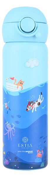 Παγούρι - Θερμός 500ml Με Καλαμάκι Estia Save The Aegean Ocean Play 01-33101
