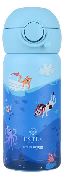 Παγούρι - Θερμός 350ml Με Καλαμάκι Estia Save The Aegean Ocean Play 01-33040