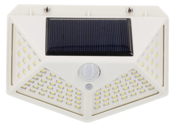 GloboStar® 71498 Αυτόνομο Ηλιακό Φωτιστικό LED SMD 10W 1000lm με Ενσωματωμένη Μπαταρία 1200mAh - Φωτοβολταϊκό Πάνελ με Αισθητήρα Ημέρας-Νύχτας και PIR Αισθητήρα Κίνησης Αδιάβροχο IP65 Ψυχρό Λευκό 6000K