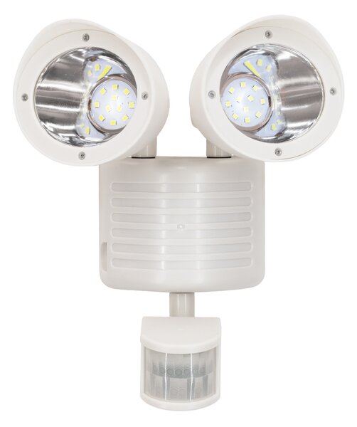 GloboStar® 71508 Λευκό Αυτόνομο Ηλιακό Φωτιστικό LED SMD 10W 150lm με Ενσωματωμένη Μπαταρία 1200mAh - Φωτοβολταϊκό Πάνελ με Αισθητήρα Ημέρας-Νύχτας και PIR Αισθητήρα Κίνησης Αδιάβροχο IP54 Ψυχρό Λευκό 6000K