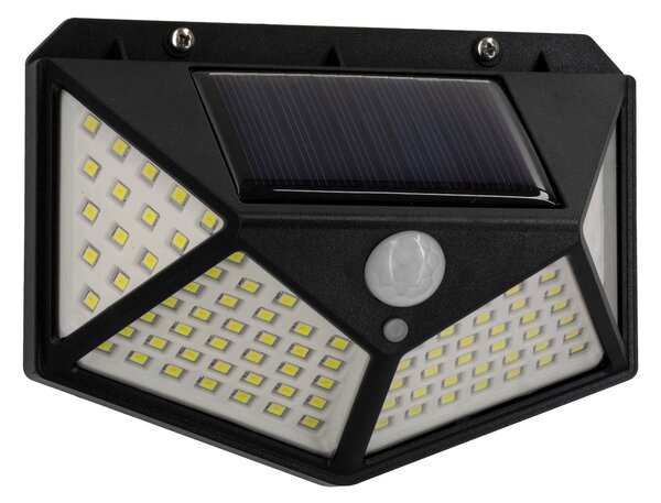 GloboStar® 71499 Αυτόνομο Ηλιακό Φωτιστικό LED SMD 10W 1000lm με Ενσωματωμένη Μπαταρία 1200mAh - Φωτοβολταϊκό Πάνελ με Αισθητήρα Ημέρας-Νύχτας και PIR Αισθητήρα Κίνησης Αδιάβροχο IP65 Ψυχρό Λευκό 6000K