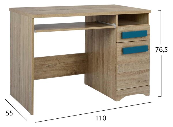 ΓΡΑΦΕΙΟ PLAYROOM SONAMA-ΣΙΕΛ HM11154.01 110X55X76.5εκ