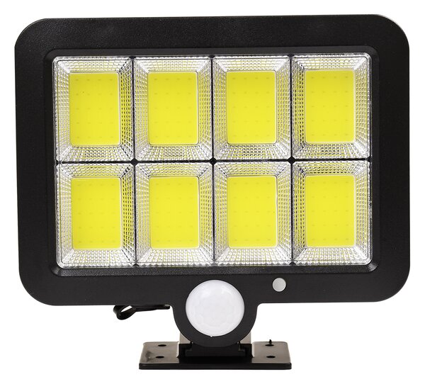 GloboStar® 71464 Αυτόνομος Ηλιακός Προβολέας LED 160 8 x COB 40W 2000lm με Ενσωματωμένη Μπαταρία 2400mAh - Φωτοβολταϊκό Πάνελ με Αισθητήρα Ημέρας-Νύχτας - PIR Αισθητήρα Κίνησης Αδιάβροχο IP65 Ψυχρό Λευκό 6000K