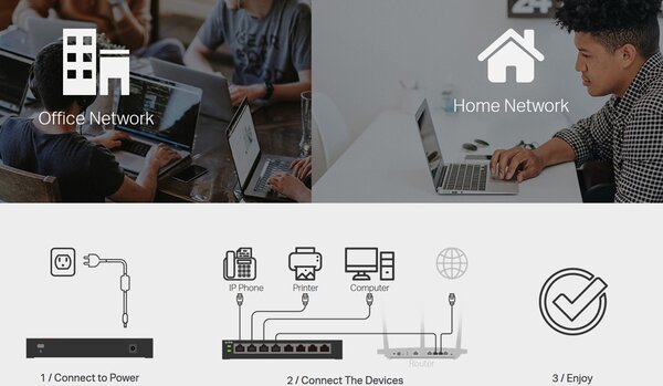 TP-LINK Easy Smart Switch TL-SG105E, 5-Port Gigabit, Ver. 5.0