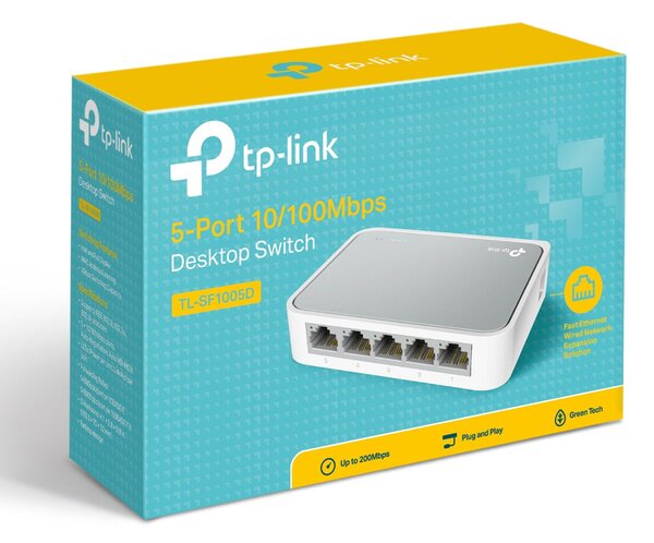 TP-LINK Desktop Switch TL-SF1005D, 5-port 10/100M, Ver. 17.0