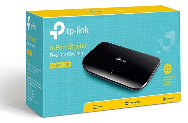 TP-LINK Desktop Switch TL-SG1008D, 8-port 10/100/1000Mbps, Ver. 12.0