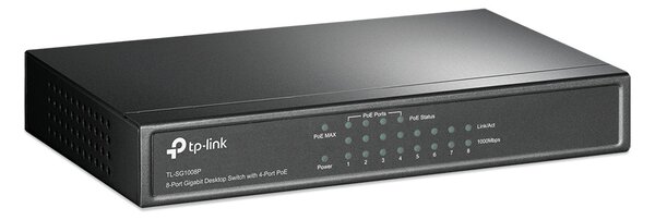 TP-LINK 8-Port Gigabit Desktop Switch TL-SG1008P, 4-Port PoE, Ver. 4.0