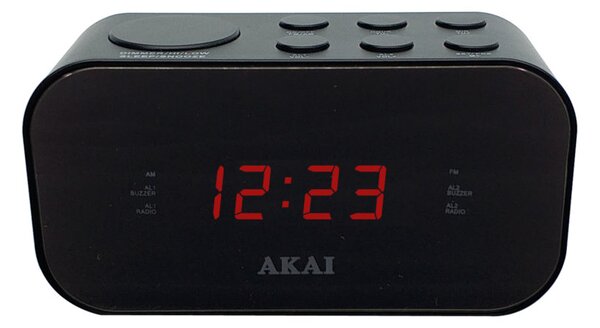 Akai ACR-3088 Ψηφιακό ξυπνητήρι με ραδιόφωνο και διπλή αφύπνιση