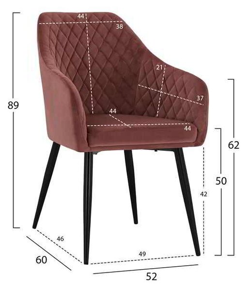 ΠΟΛΥΘΡΟΝΑΚΙ CHARLES HM8522.02 ΜΕ ΒΕΛΟΥΔΟ ΣΑΠΙΟ ΜΗΛΟ 52x60x89Υ εκ