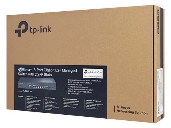 TP-LINK JetStream L2+ managed switch TL-SG3210, 8-Port Gigabit, Ver. 3.0