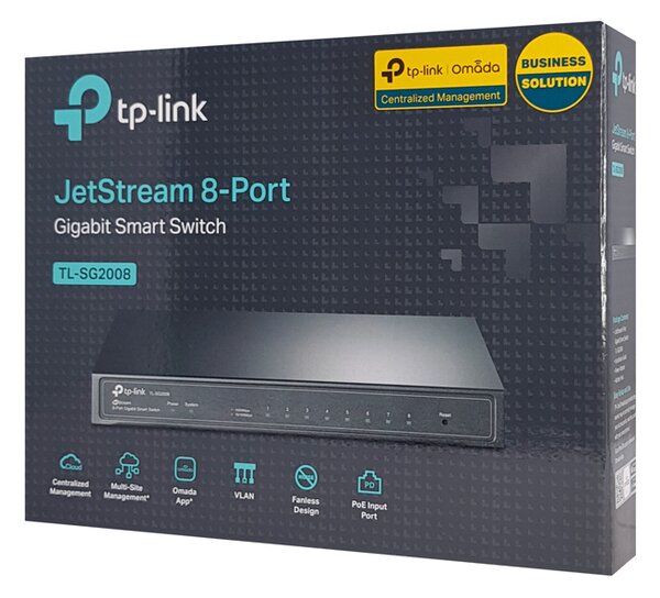 TP-LINK JetStream smart switch TL-SG2008, 8-Port Gigabit, Ver. 3.0