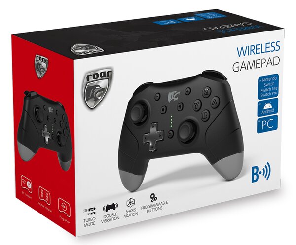 ROAR ασύρματο gamepad RR-0014 για Nintendo Switch, PC & Android, μαύρο