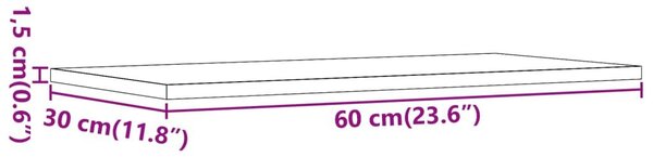 Ραφιέρες Τοίχου 4 τεμ. Όψη Παλαιού Ξύλου 60x30x1,5εκ Επεξ. Ξύλο - Καφέ