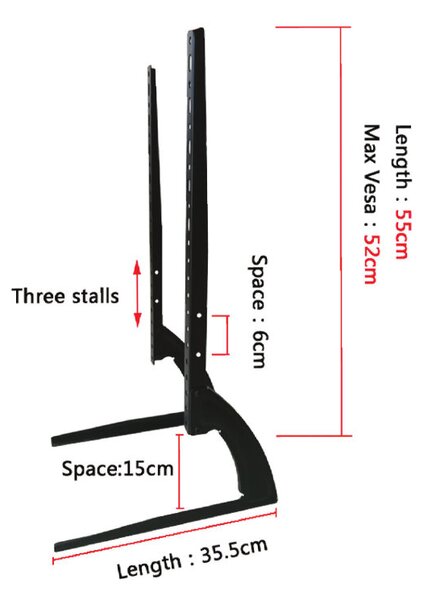 Osio OSMA-1275 Επιτραπέζια βάση τηλεόρασης 36″ – 75″ – VESA 600 x 500