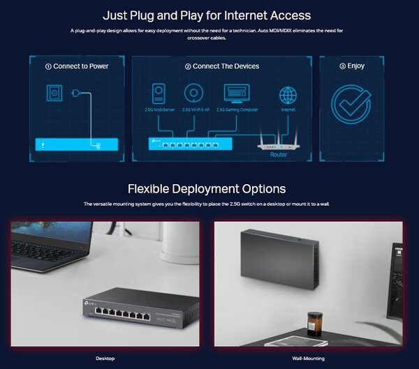 TP-LINK Multi-Gigabit Desktop Switch TL-SG108-M2, 8-Port 2.5G, Ver. 1.0