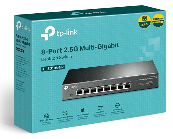 TP-LINK Multi-Gigabit Desktop Switch TL-SG108-M2, 8-Port 2.5G, Ver. 1.0